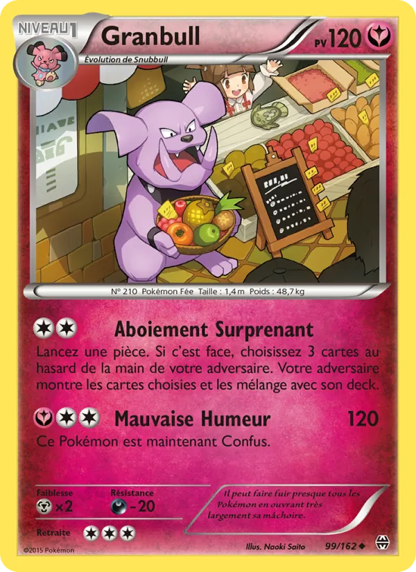 Carte Granbull de l'extension Impulsion Turbo, numéro 99/162