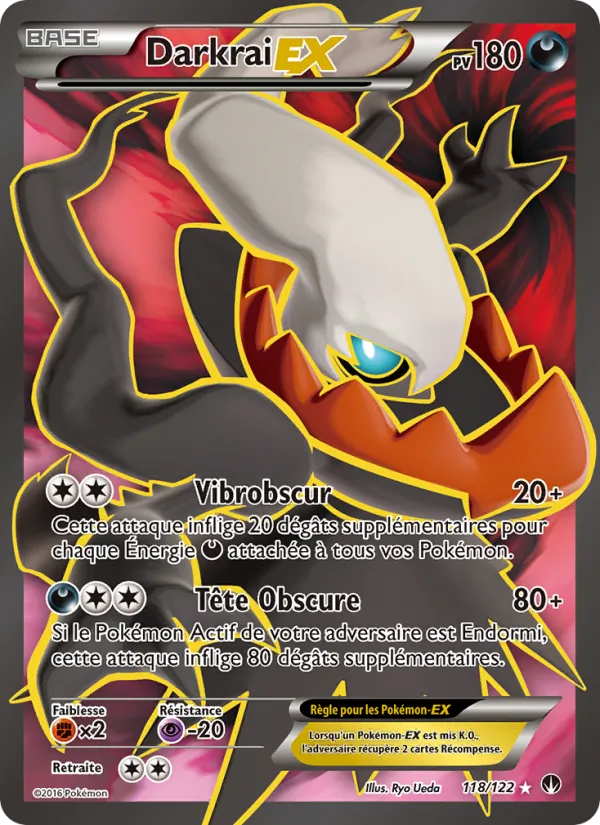 Carte Darkrai EX de l'extension Rupture Turbo, numéro 118/122