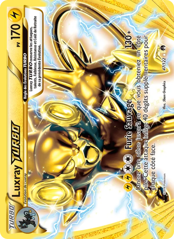 Carte Luxray TURBO de l'extension Rupture Turbo, numéro 47/122