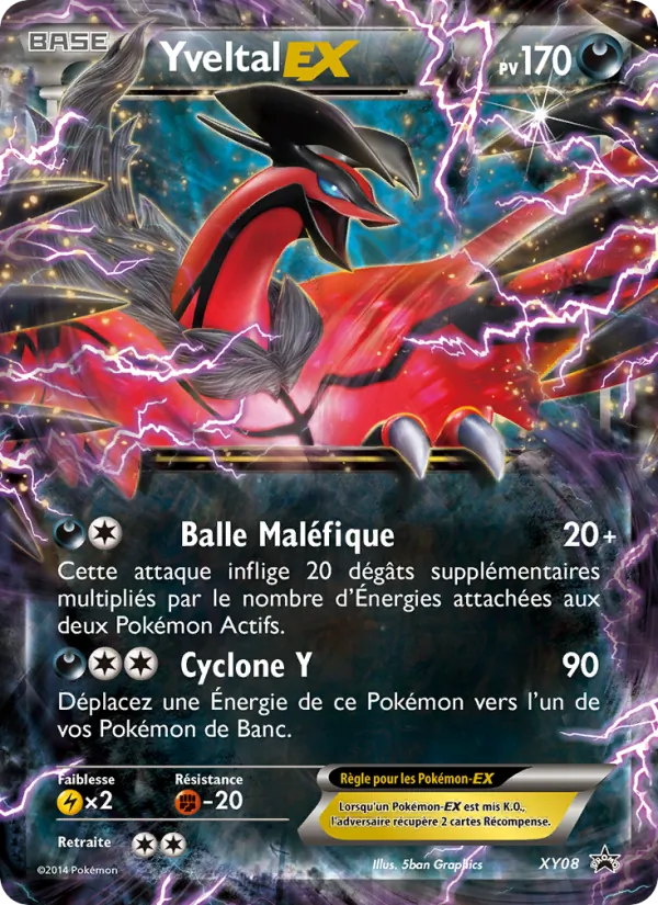 Carte Yveltal EX de l'extension Promo XY, numéro XY08/211