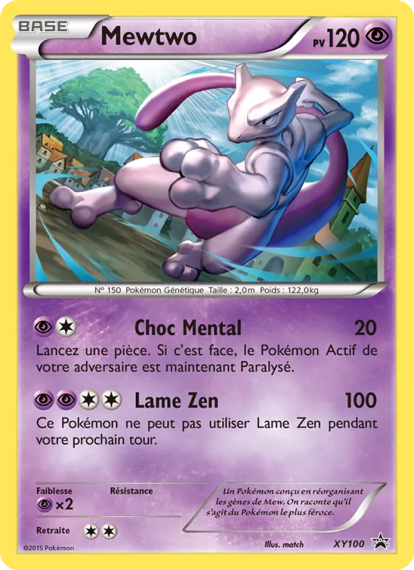 Carte Mewtwo de l'extension Promo XY, numéro XY100/211