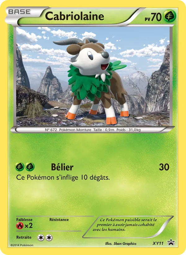 Carte Cabriolaine de l'extension Promo XY, numéro XY11/211