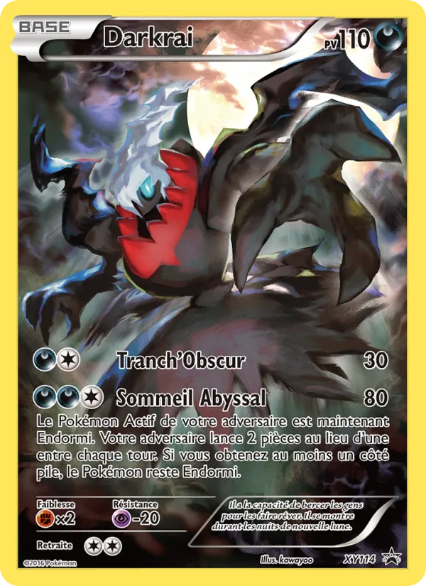Carte Darkrai de l'extension Promo XY, numéro XY114/211