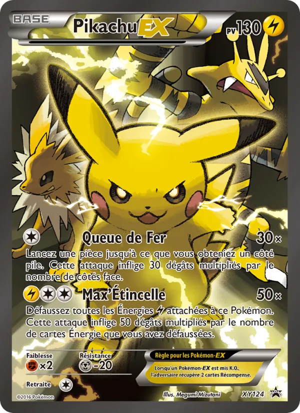 Carte Pikachu EX de l'extension Promo XY, numéro XY124/211