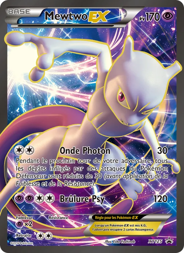Carte Mewtwo-EX de l'extension Promo XY, numéro XY125/211