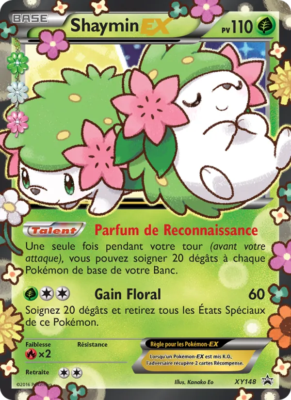 Carte Shaymin-EX de l'extension Promo XY, numéro XY148/211