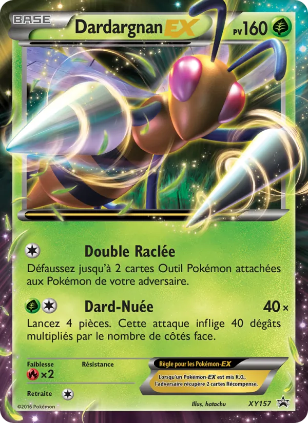 Carte Dardargnan-EX de l'extension Promo XY, numéro XY157/211