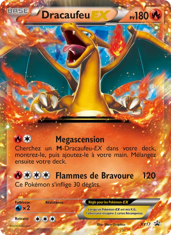 Carte Dracaufeu EX de l'extension Promo XY, numéro XY17/211