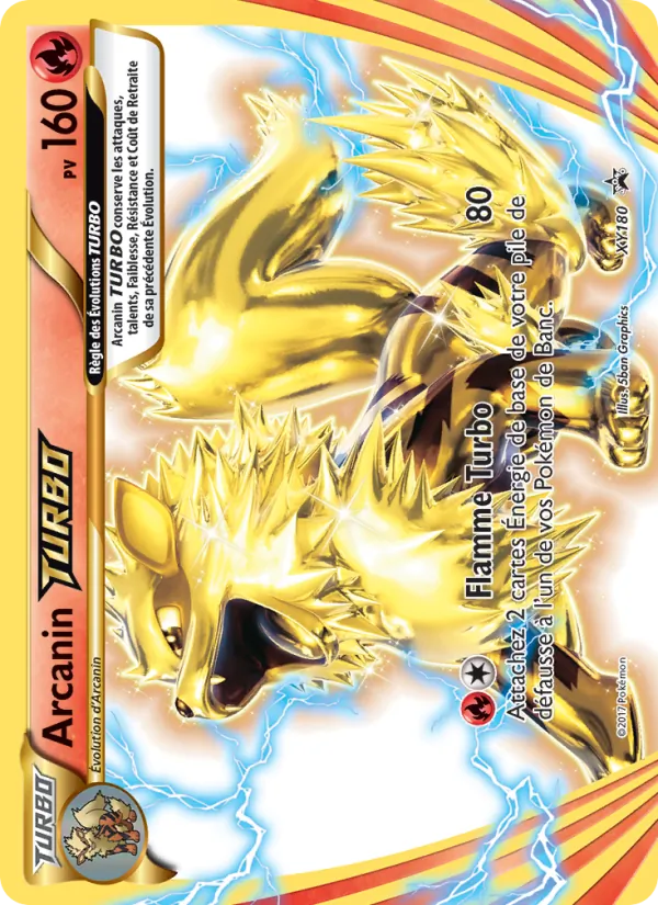 Carte Arcanin TURBO de l'extension Promo XY, numéro XY180/211