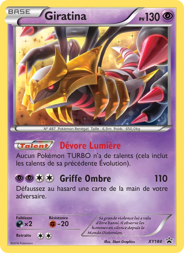 Carte Giratina de l'extension Promo XY, numéro XY184/211
