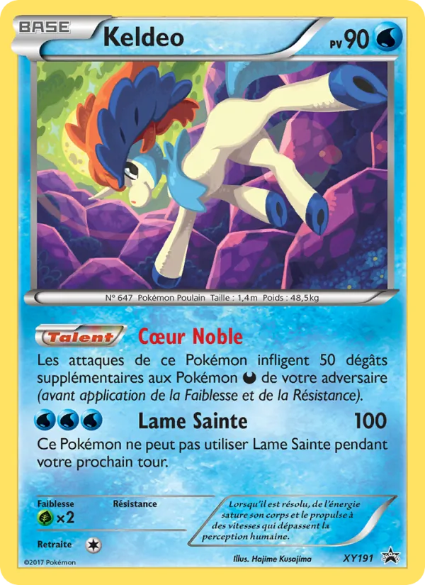 Carte Keldeo de l'extension Promo XY, numéro XY191/211