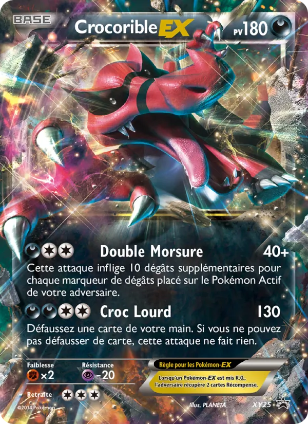 Carte Crocorible EX de l'extension Promo XY, numéro XY25/211