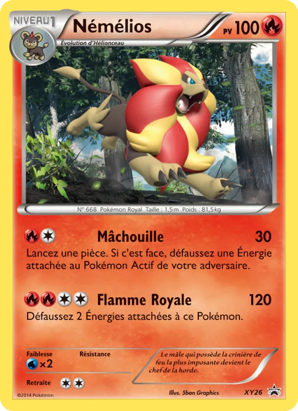 Carte Némélios de l'extension Promo XY, numéro XY26/211