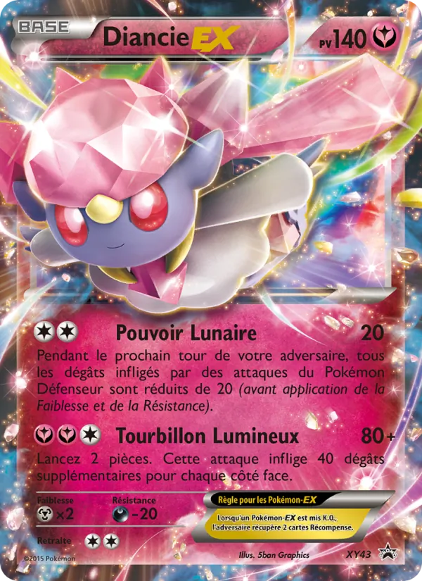 Carte Diancie EX de l'extension Promo XY, numéro XY43/211