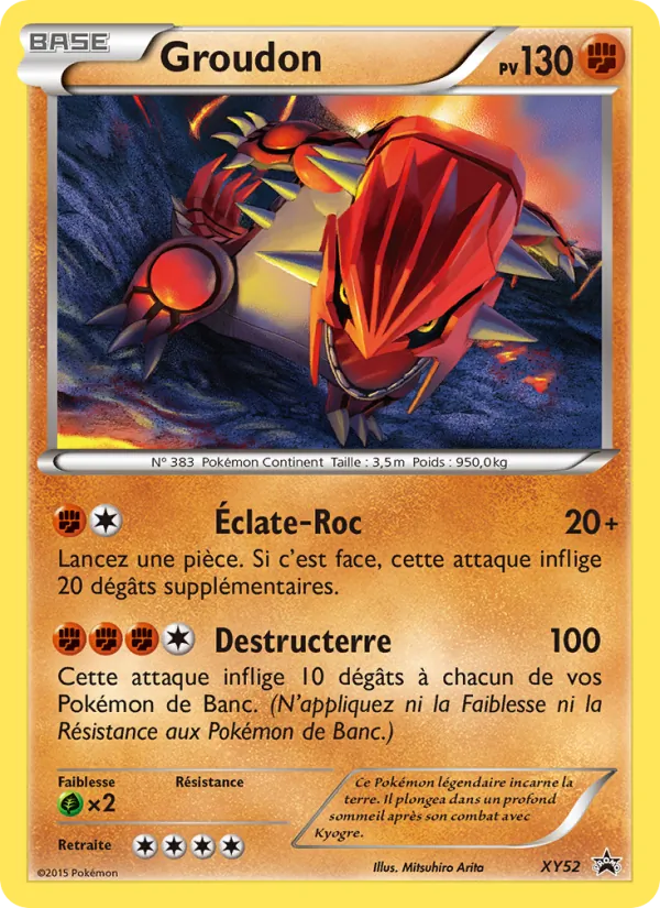 Carte Groudon de l'extension Promo XY, numéro XY52/211