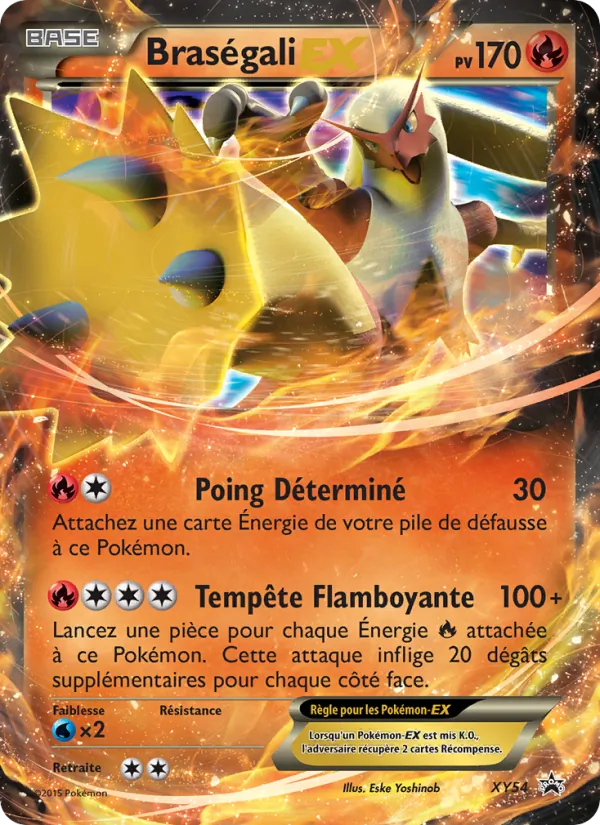 Carte Braségali EX de l'extension Promo XY, numéro XY54/211