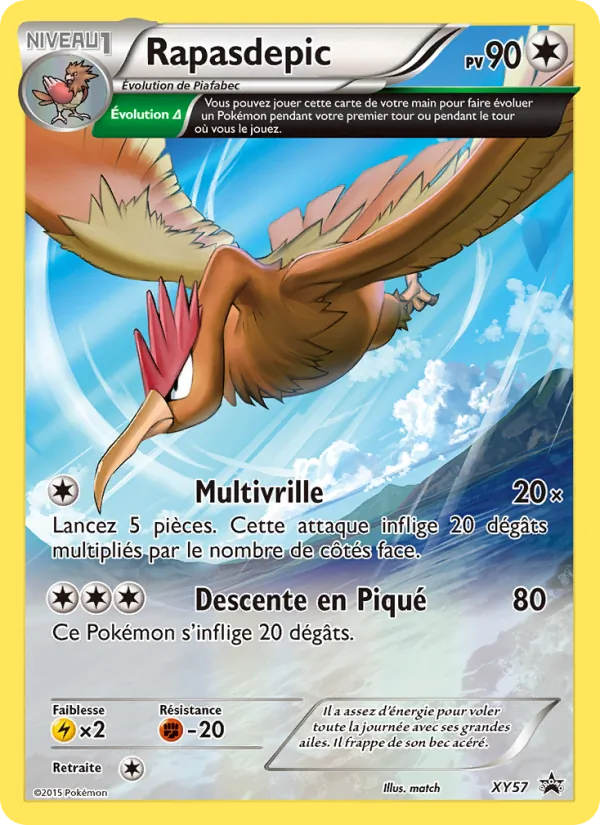 Carte Rapasdepic de l'extension Promo XY, numéro XY57/211