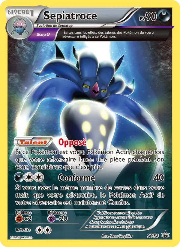 Carte Sepiatroce de l'extension Promo XY, numéro XY58/211