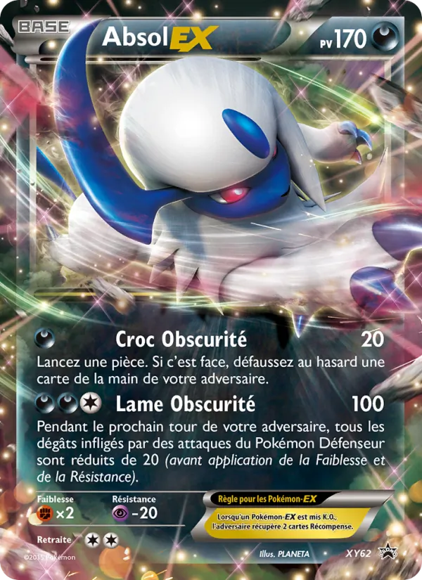 Carte Absol EX de l'extension Promo XY, numéro XY62/211