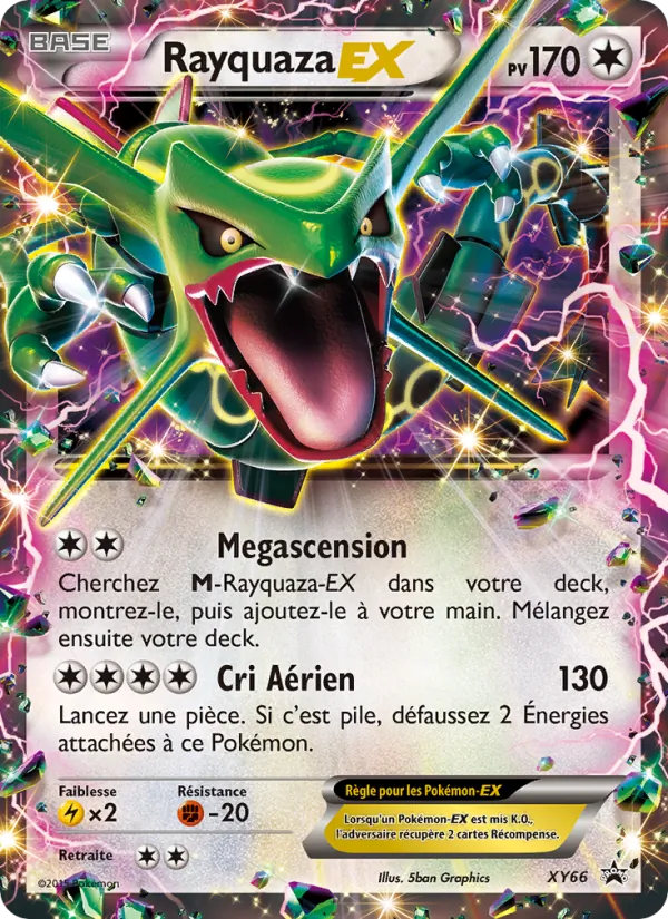 Carte Rayquaza EX de l'extension Promo XY, numéro XY66/211