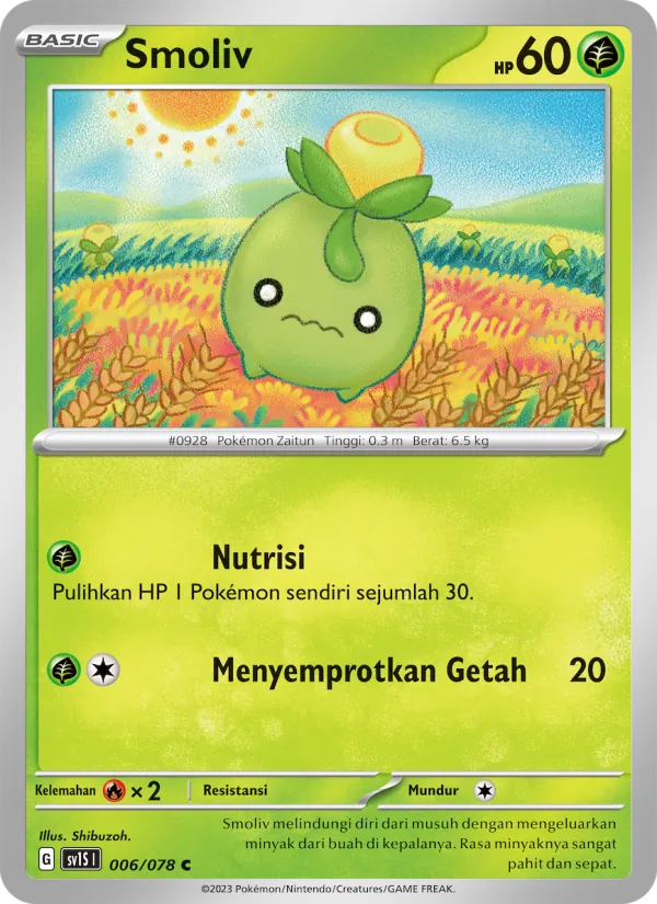 Kartu Smoliv dari Scarlet ex, nomor 006/78