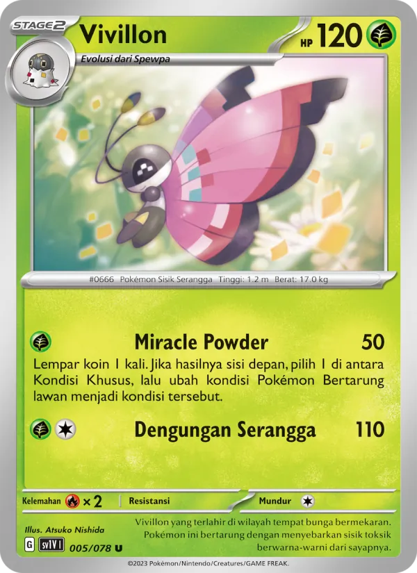 Kartu Vivillon dari Violet ex, nomor 005/78