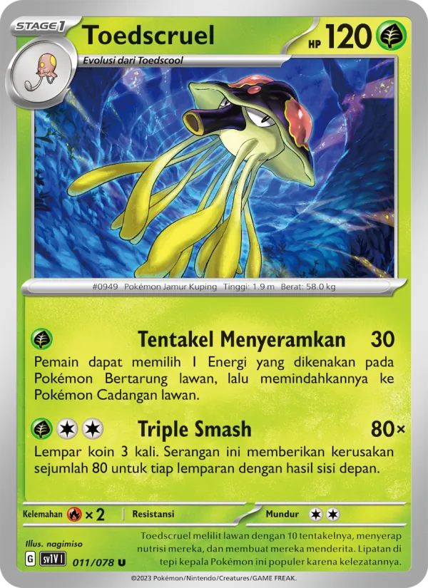 Kartu Toedscruel dari Violet ex, nomor 011/78