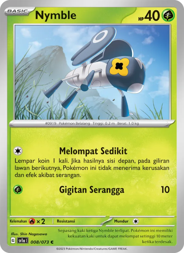 Kartu Nymble dari Hantaman Triplet, nomor 008/73