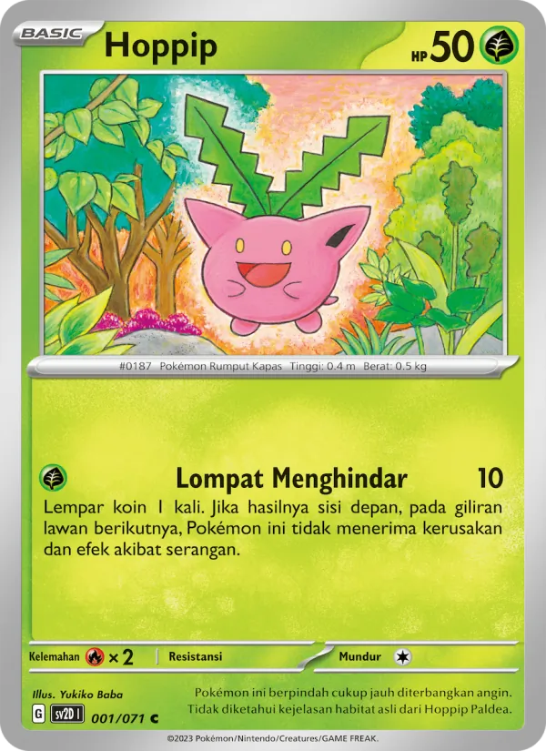 Kartu Hoppip dari Letusan Tanah, nomor 001/71