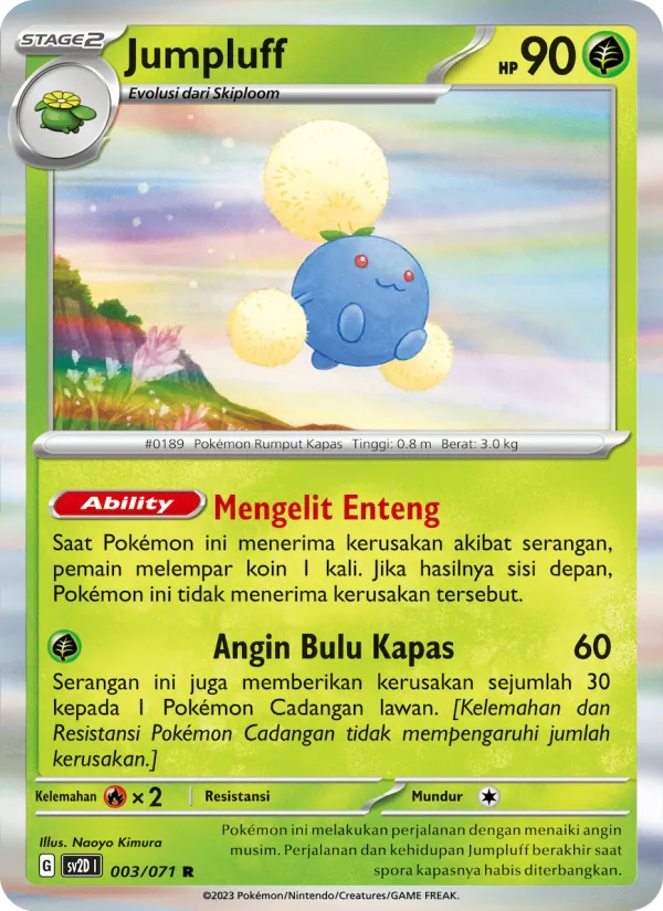 Kartu Jumpluff dari Letusan Tanah, nomor 003/71