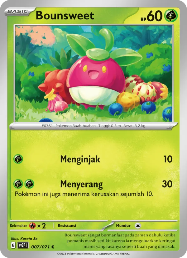 Kartu Bounsweet dari Mara Bahaya Salju, nomor 007/71