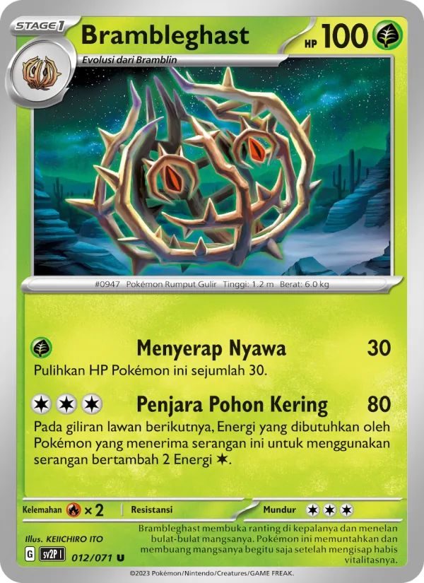 Kartu Brambleghast dari Mara Bahaya Salju, nomor 012/71