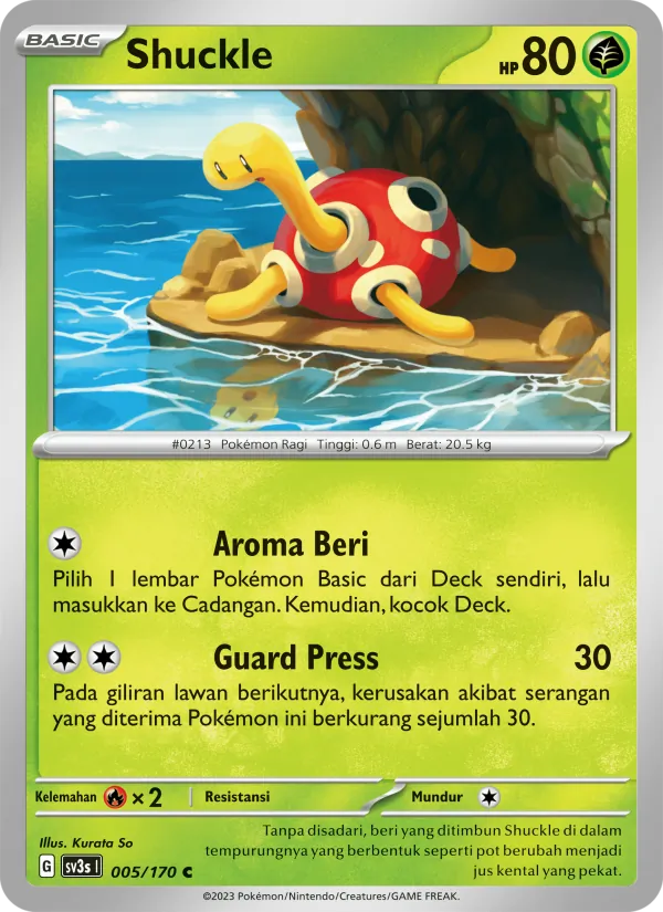 Karte Shuckle aus Kilau Hitam, Nummer 005/170