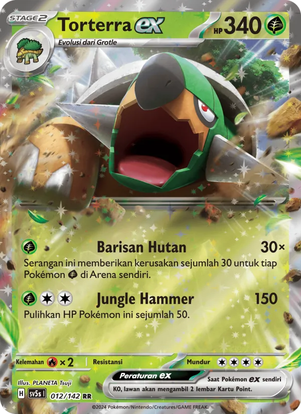 Kaart Torterra ex uit Paradoks Andalan, nummer 012/142
