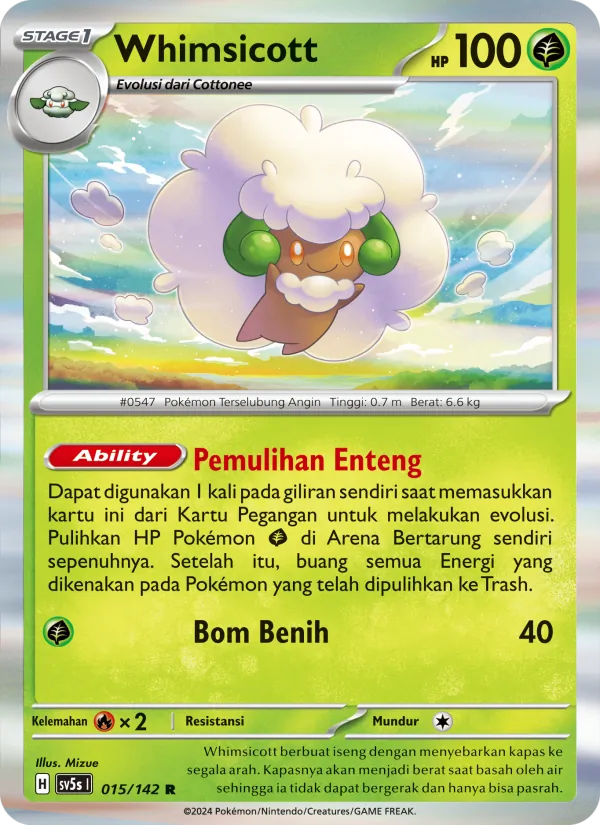 Kaart Whimsicott uit Paradoks Andalan, nummer 015/142