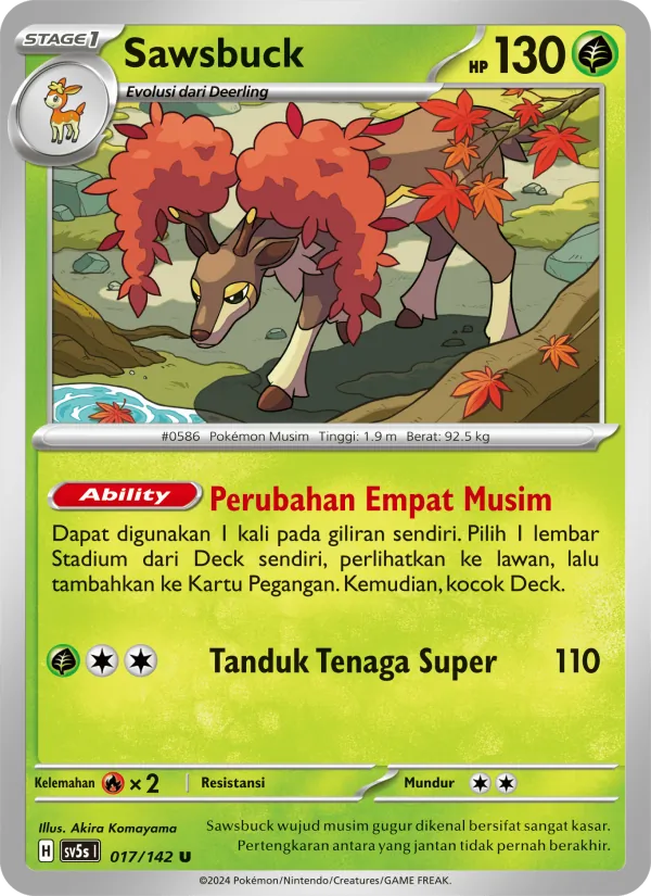 Kartu Sawsbuck dari Paradoks Andalan, nomor 017/142