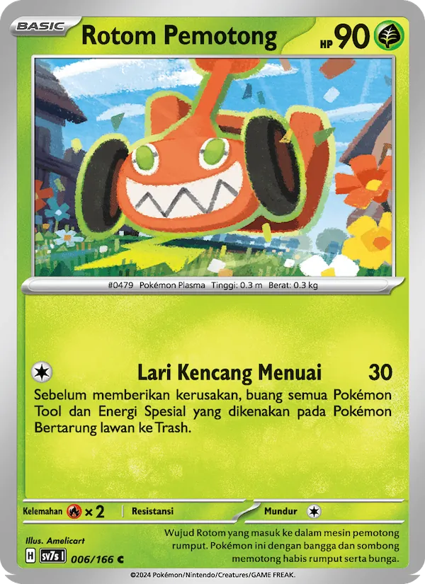 Kartu Rotom Pemotong dari Bimbingan Rasi, nomor 006/166