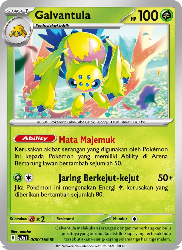 Kartu Galvantula dari Bimbingan Rasi, nomor 008/166