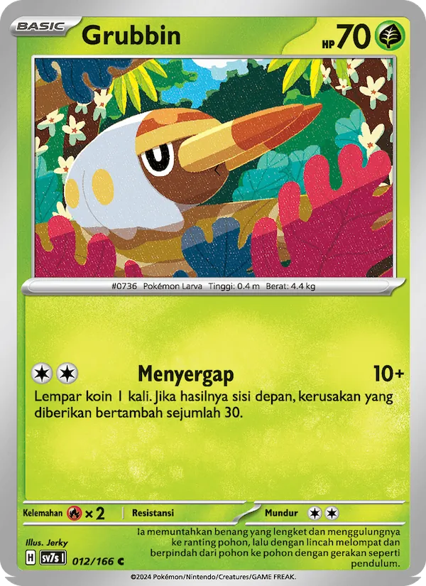Kartu Grubbin dari Bimbingan Rasi, nomor 012/166