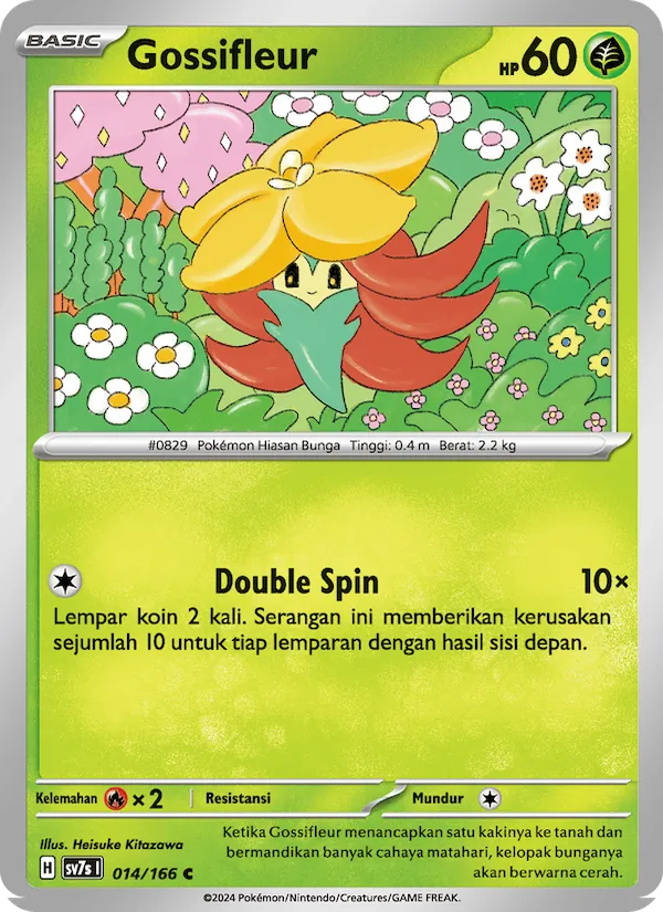 Kartu Gossifleur dari Bimbingan Rasi, nomor 014/166