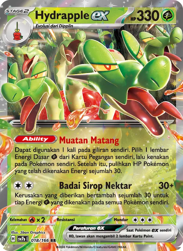 Kartu Hydrapple ex dari Bimbingan Rasi, nomor 018/166