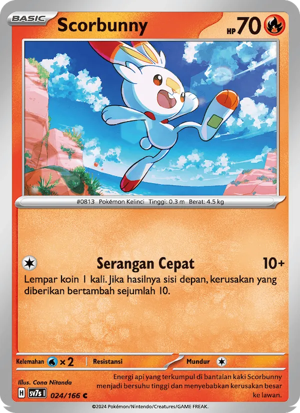 Kartu Scorbunny dari Bimbingan Rasi, nomor 024/166