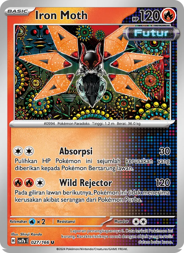 Kartu Iron Moth dari Bimbingan Rasi, nomor 027/166