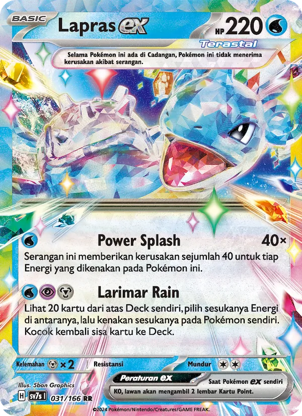 Kartu Lapras ex dari Bimbingan Rasi, nomor 031/166