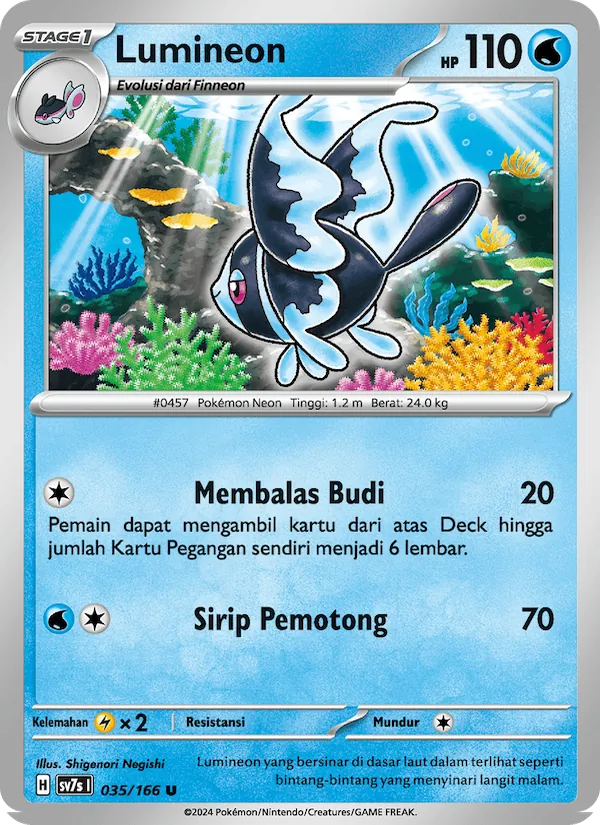 Kartu Lumineon dari Bimbingan Rasi, nomor 035/166