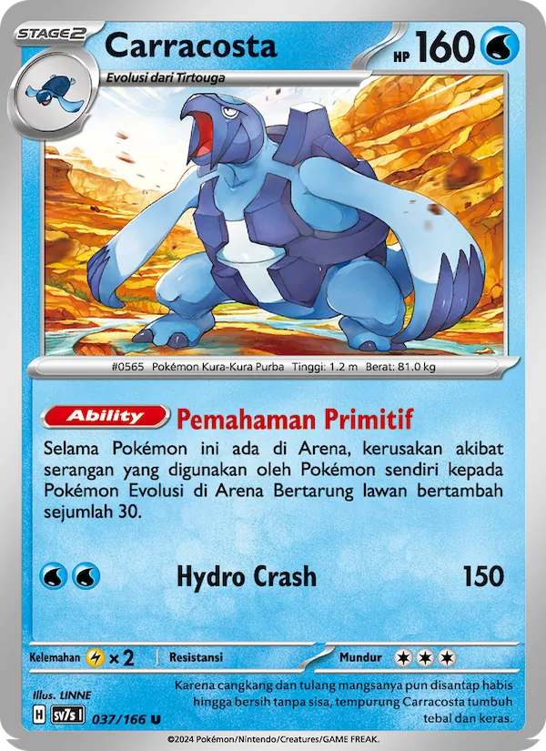 Kartu Carracosta dari Bimbingan Rasi, nomor 037/166
