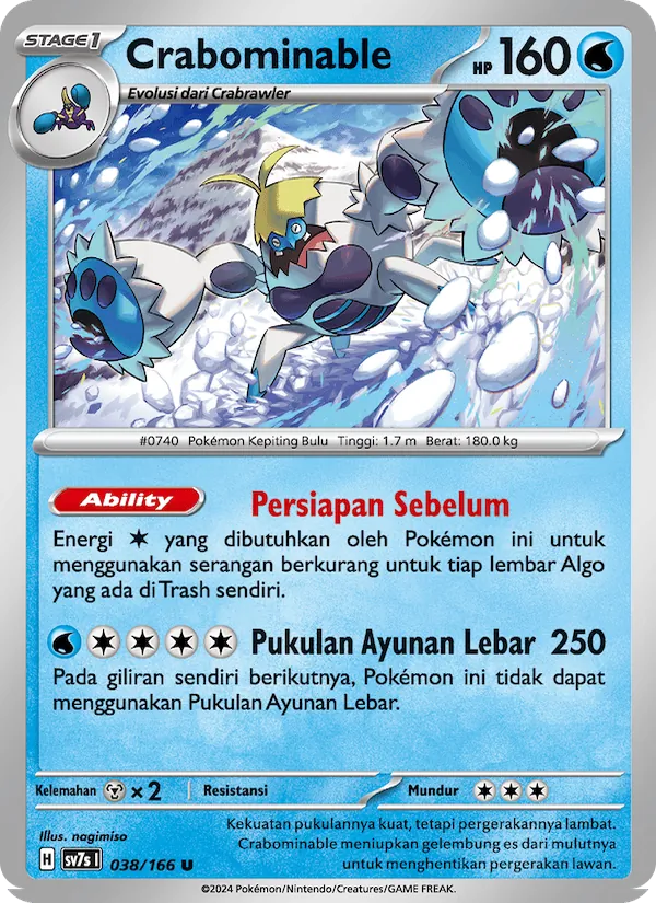 Kartu Crabominable dari Bimbingan Rasi, nomor 038/166