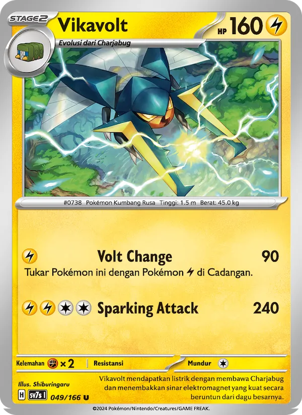 Kartu Vikavolt dari Bimbingan Rasi, nomor 049/166