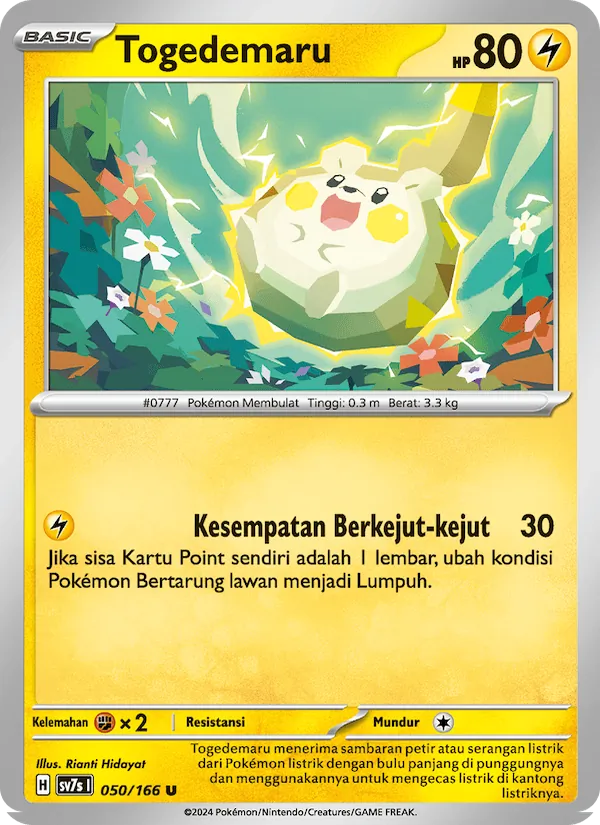 Kartu Togedemaru dari Bimbingan Rasi, nomor 050/166