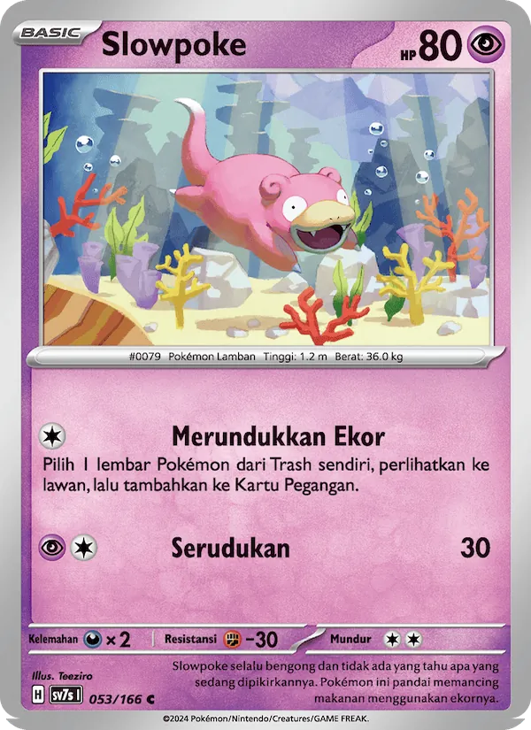 Kartu Slowpoke dari Bimbingan Rasi, nomor 053/166